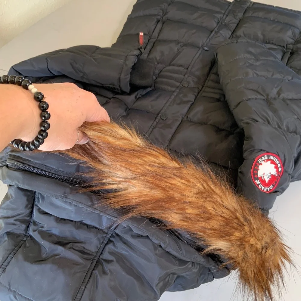 PLUS SIZE! Canada Weather Gear Parka Fur Hood Black Winter Coat Womens Size 1X
